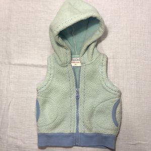 Hanna Andersson blue fleece vest 60